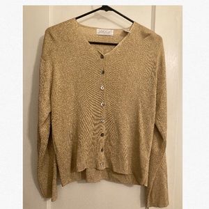 Gold Lord & Taylor Cardigan